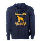 Yellow Dog Standing Dog Hoodie - Classic Navy