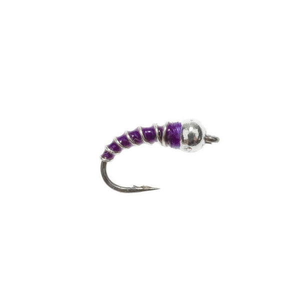 Umpqua Tungsten Bead Zebra Midge - Purple - Size 18.