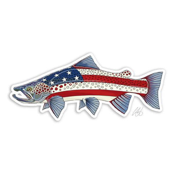 Casey Underwood Underwood USA Brown Trout Sticker.