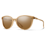 Three-quarter view of Smith Cheetah sunglasses in Champagne Crystal with ChromaPop polarized brown lenses
