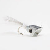 Double Barrel Baitfish Popper - White/Grey - Size 3/0
