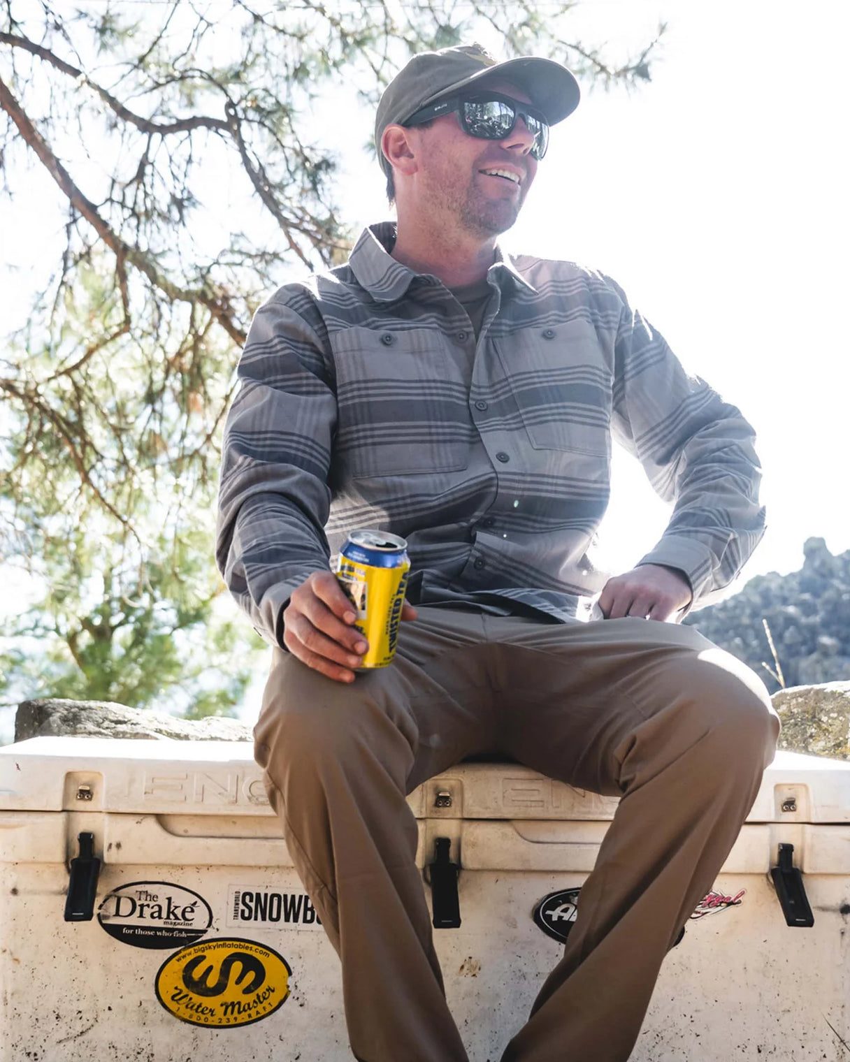 Simms M's Tailout Flannel - Louie Plaid: Tahitian Pearl