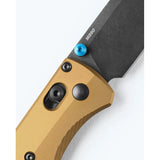 Benchmade Bugout - Burnt Brass Aluminum - Drop-point
