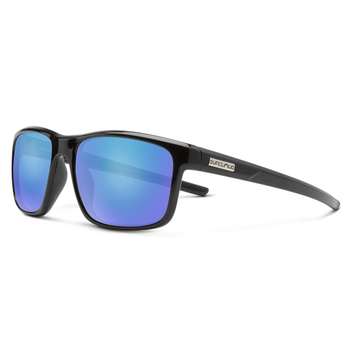 Suncloud Respek - Black/Polarized Blue Mirror