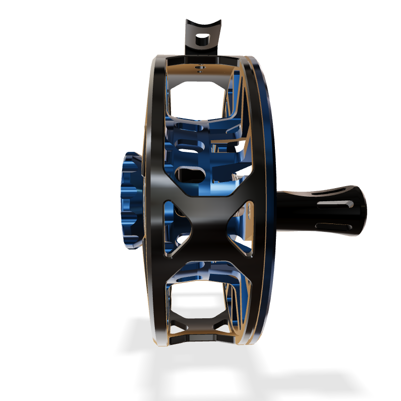 Abel SDX Ported - Black / Blue Spool - Size 12/14 | Yellow Dog Abel SDX Ported - Black / Blue Spool - Size 12/14 | Yellow Dog