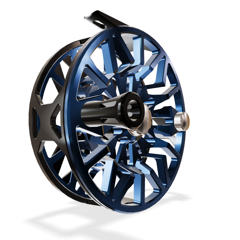 Abel SDX Ported - Black / Blue Spool - Size 9/11