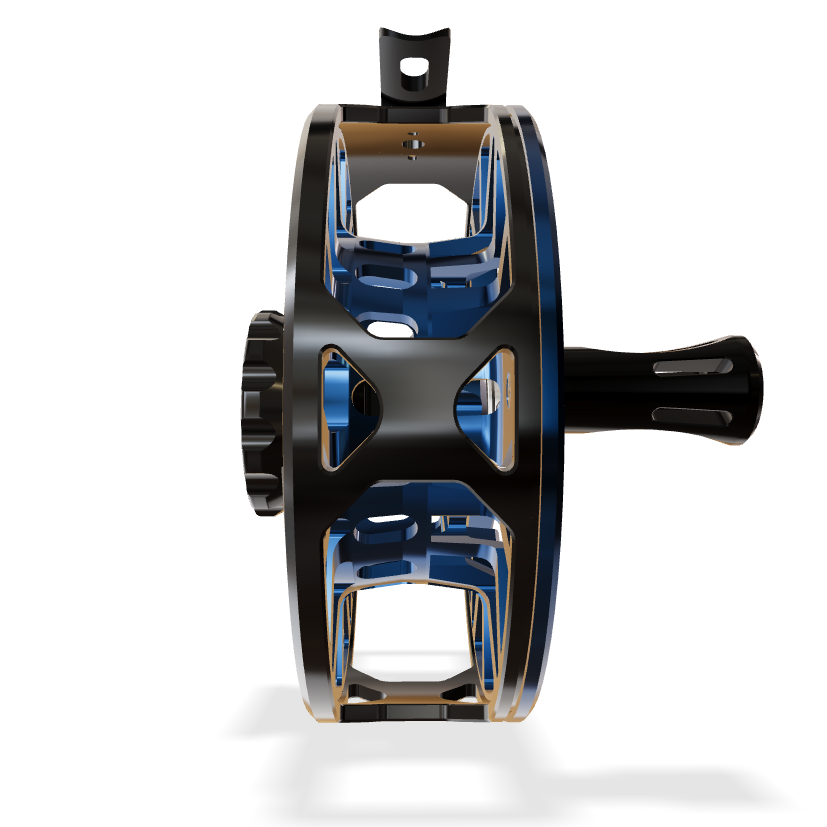 Abel SDX Ported - Black / Blue Spool - Size 9/11