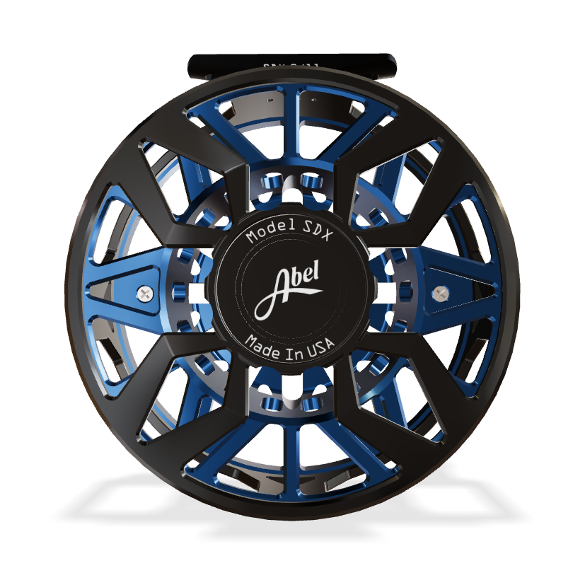 Abel SDX Ported - Black / Blue Spool - Size 9/11