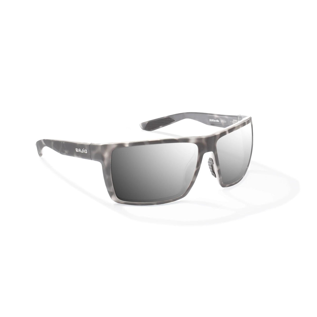 Bajio STILTSVILLE Sunglasses - Gray Rock Matte/Silver Mirror Glass