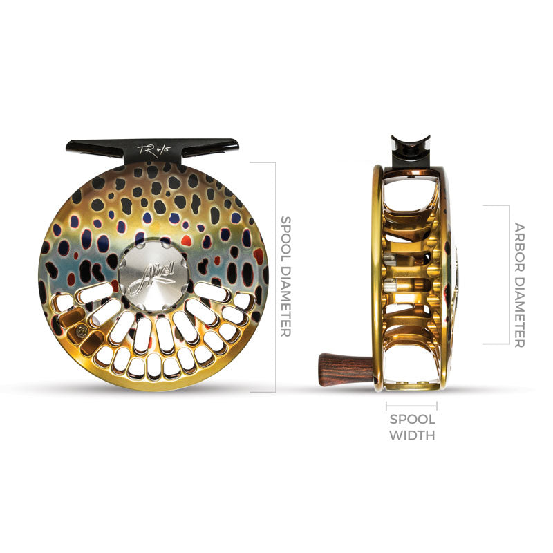 Abel TR Fly Reel - Black Platinum Fade