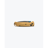 Benchmade Bugout - Burnt Brass Aluminum - Drop-point