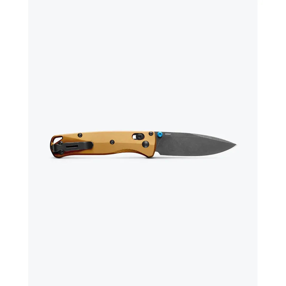 Benchmade Bugout - Burnt Brass Aluminum - Drop-point