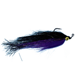 Flashtail Clouser - Black/Purple - Size 3/0